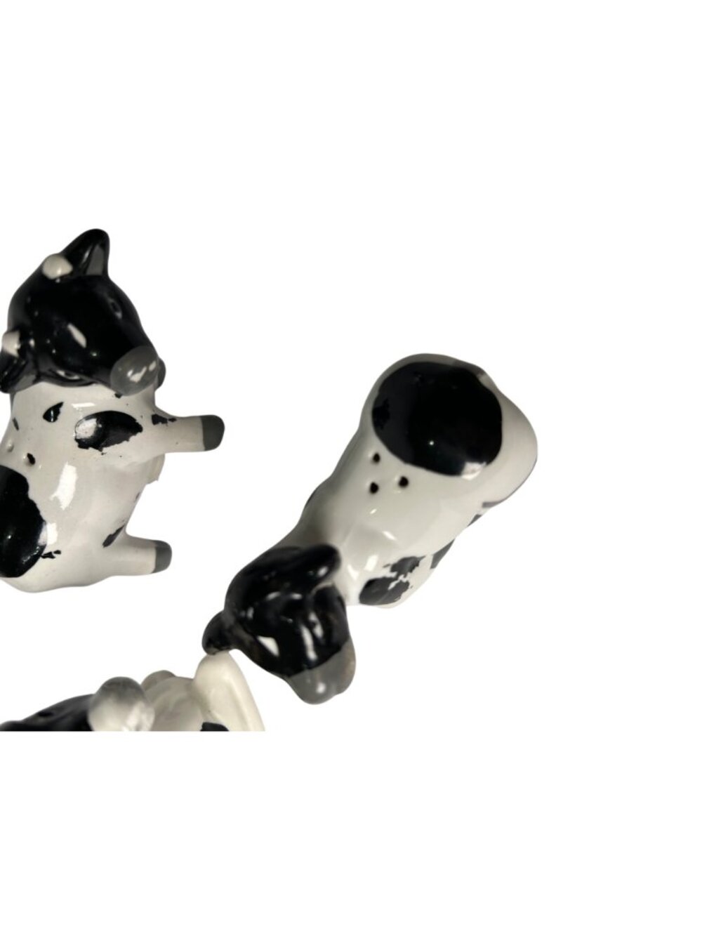 VTG Cow Themed Ceramic Dish & Salt Pepper Shakers Set Farmhouse Kitchen Cottage - Picture 3 of 11